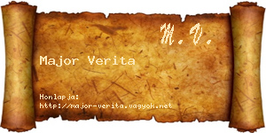 Major Verita névjegykártya